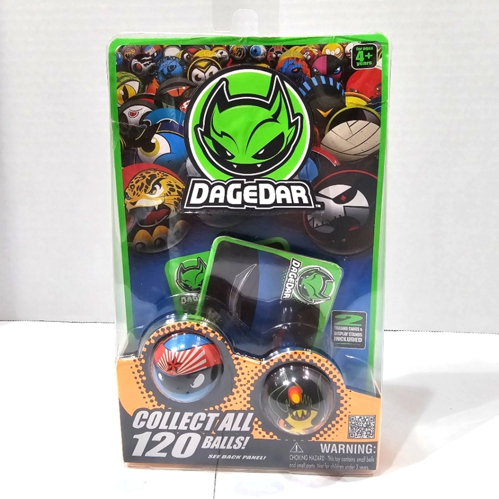 DaGeDar Balls 2-Pack Supercharged Ball Bearings 2 Trading Cards And Stands NEW